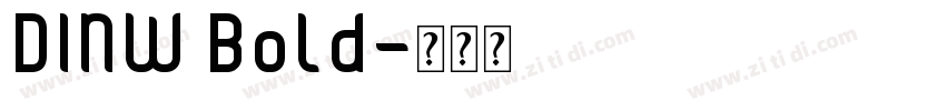 DINW Bold字体转换